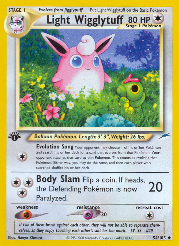 Light Wigglytuff (54/105) [Neo Destiny 1st Edition] | The Gaming-Verse