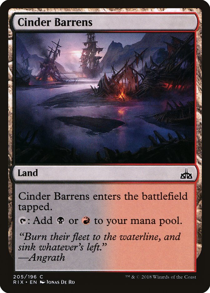 Cinder Barrens [Rivals of Ixalan] | The Gaming-Verse