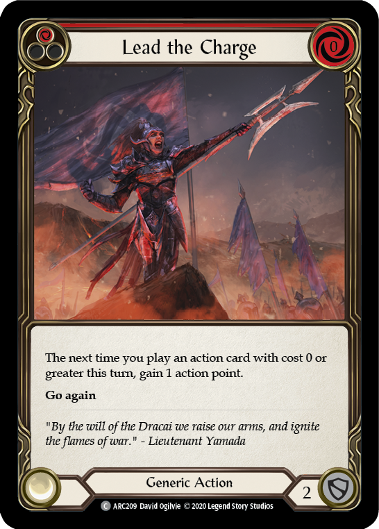 Lead the Charge (Red) [ARC209] Unlimited Rainbow Foil | The Gaming-Verse