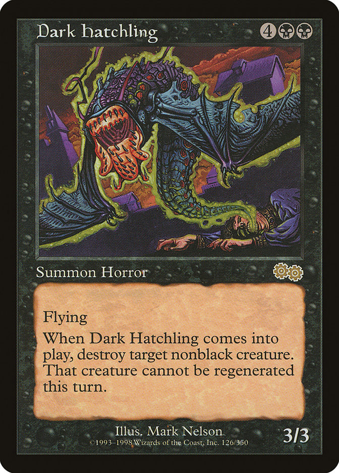 Dark Hatchling [Urza's Saga] | The Gaming-Verse