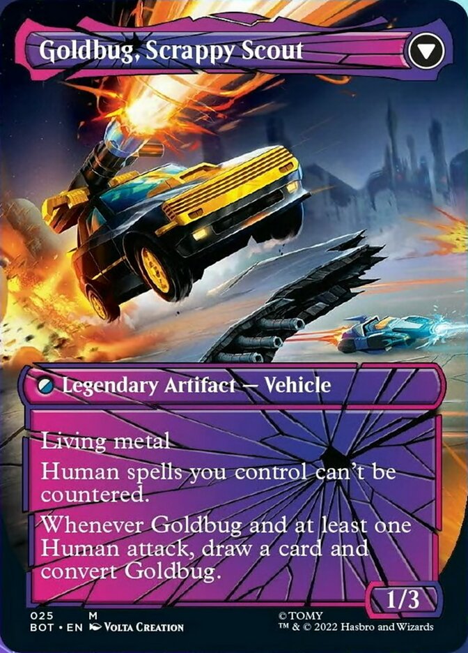 Goldbug, Humanity's Ally // Goldbug, Scrappy Scout (Shattered Glass) [Universes Beyond: Transformers] | The Gaming-Verse