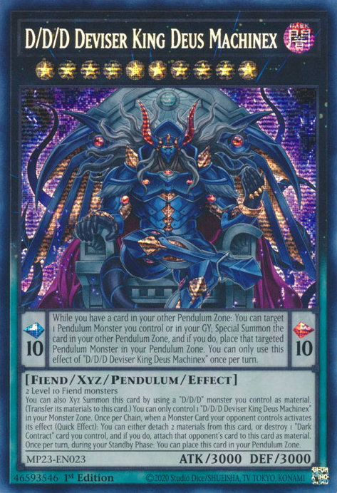 D/D/D Deviser King Deus Machinex [MP23-EN023] Prismatic Secret Rare | The Gaming-Verse