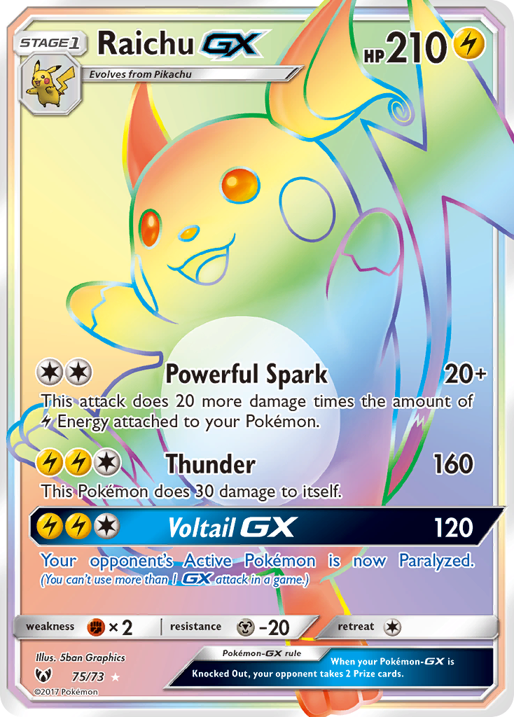 Raichu GX (75/73) [Sun & Moon: Shining Legends] | The Gaming-Verse