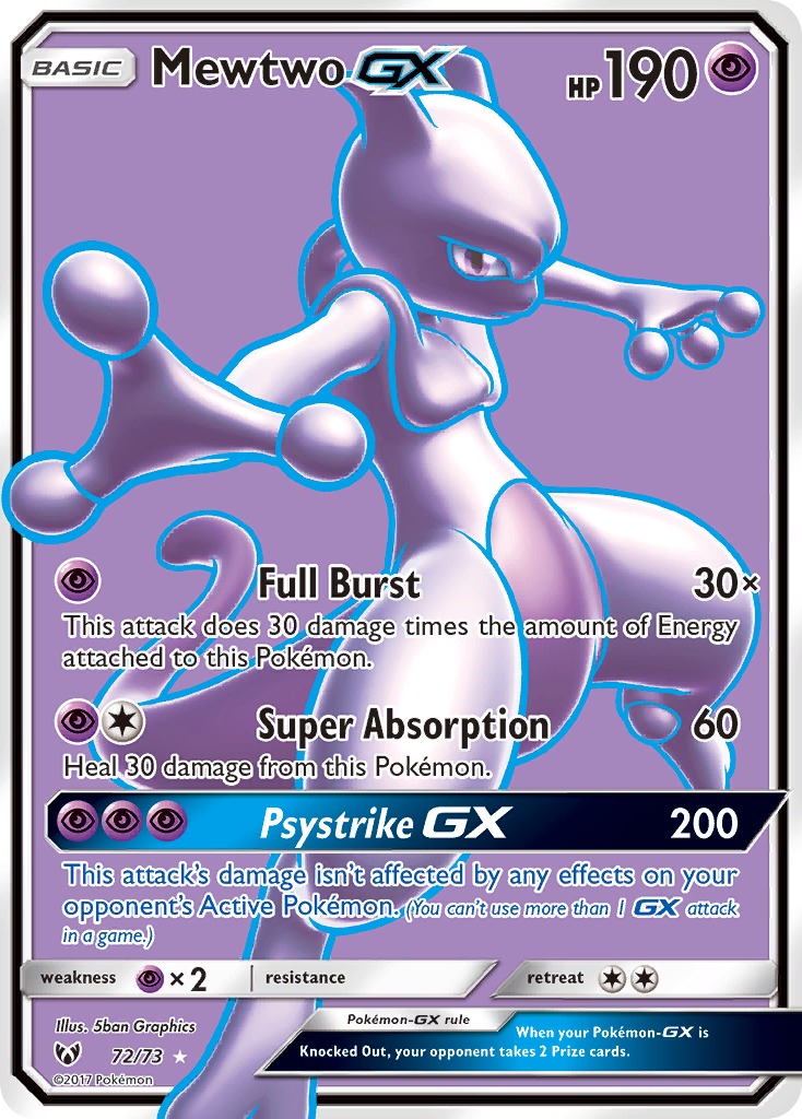 Mewtwo GX (72/73) [Sun & Moon: Shining Legends] | The Gaming-Verse