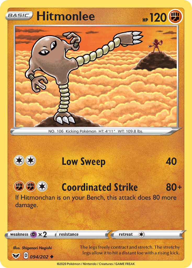 Hitmonlee (094/202) [Sword & Shield: Base Set] | The Gaming-Verse