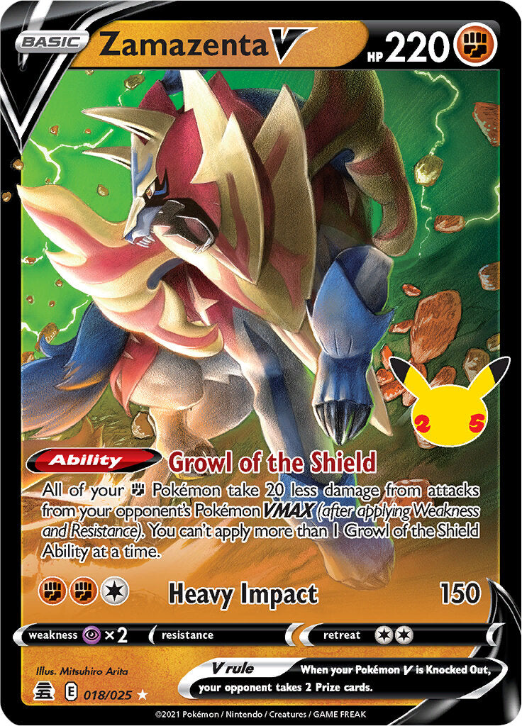 Zamazenta V (018/025) [Celebrations: 25th Anniversary] | The Gaming-Verse