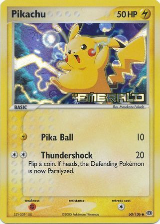 Pikachu (60/106) (Stamped) [EX: Emerald] | The Gaming-Verse