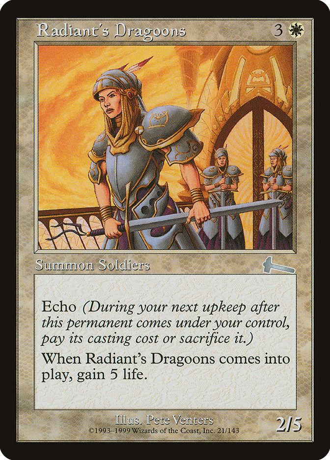 Radiant's Dragoons [Urza's Legacy] | The Gaming-Verse