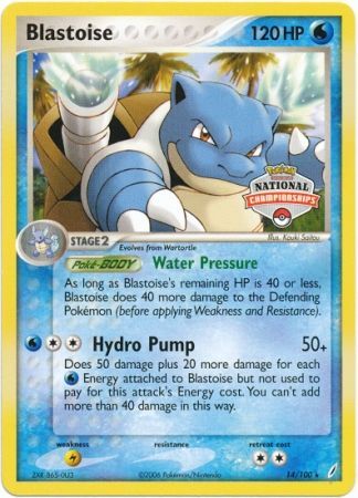 Blastoise (14/100) (National Championship Promo) [EX: Crystal Guardians] | The Gaming-Verse