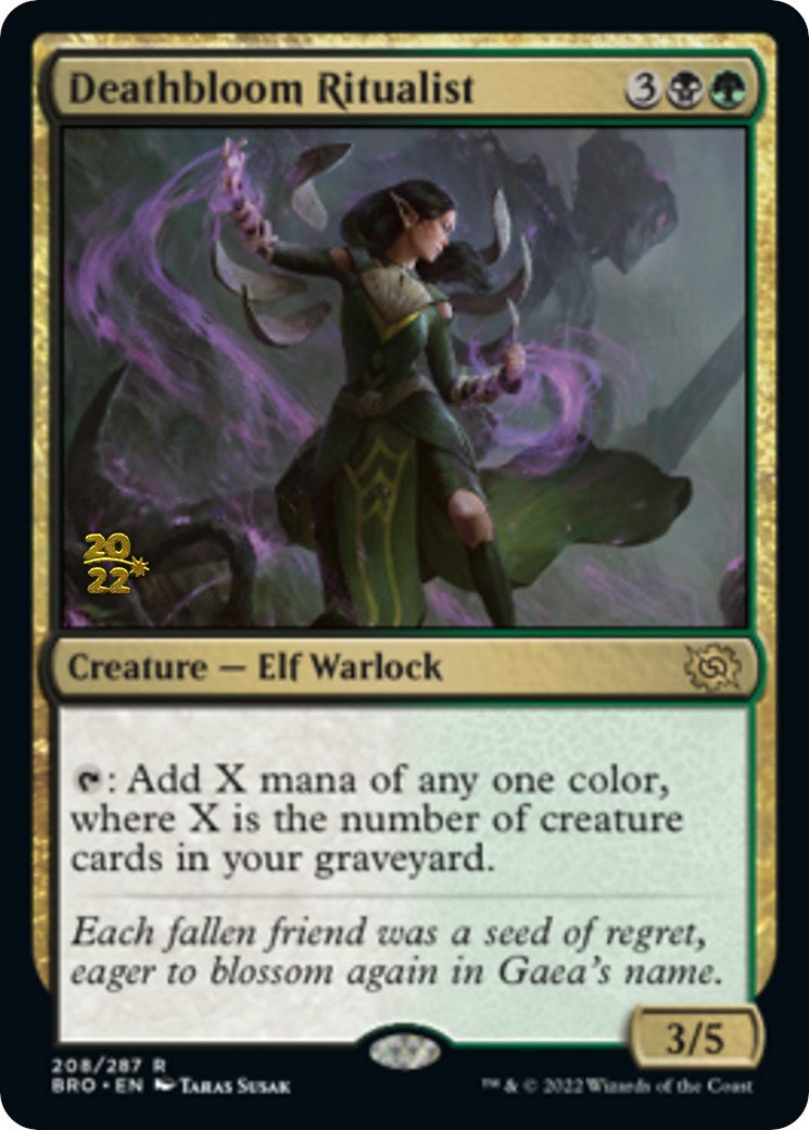 Deathbloom Ritualist [The Brothers' War: Prerelease Promos] | The Gaming-Verse