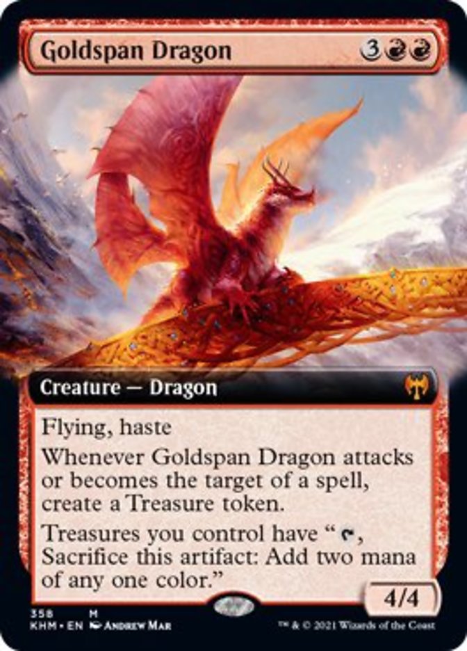 Goldspan Dragon (Extended Art) [Kaldheim] | The Gaming-Verse