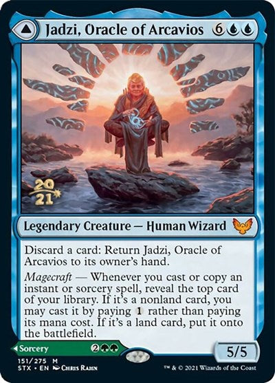 Jadzi, Oracle of Arcavios // Journey to the Oracle [Strixhaven: School of Mages Prerelease Promos] | The Gaming-Verse