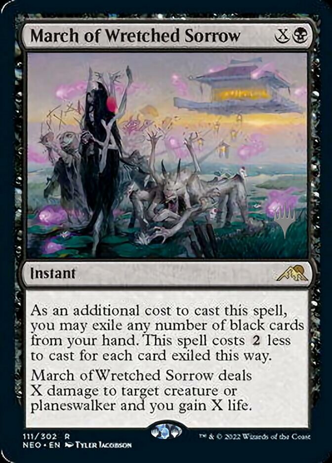 March of Wretched Sorrow (Promo Pack) [Kamigawa: Neon Dynasty Promos] | The Gaming-Verse