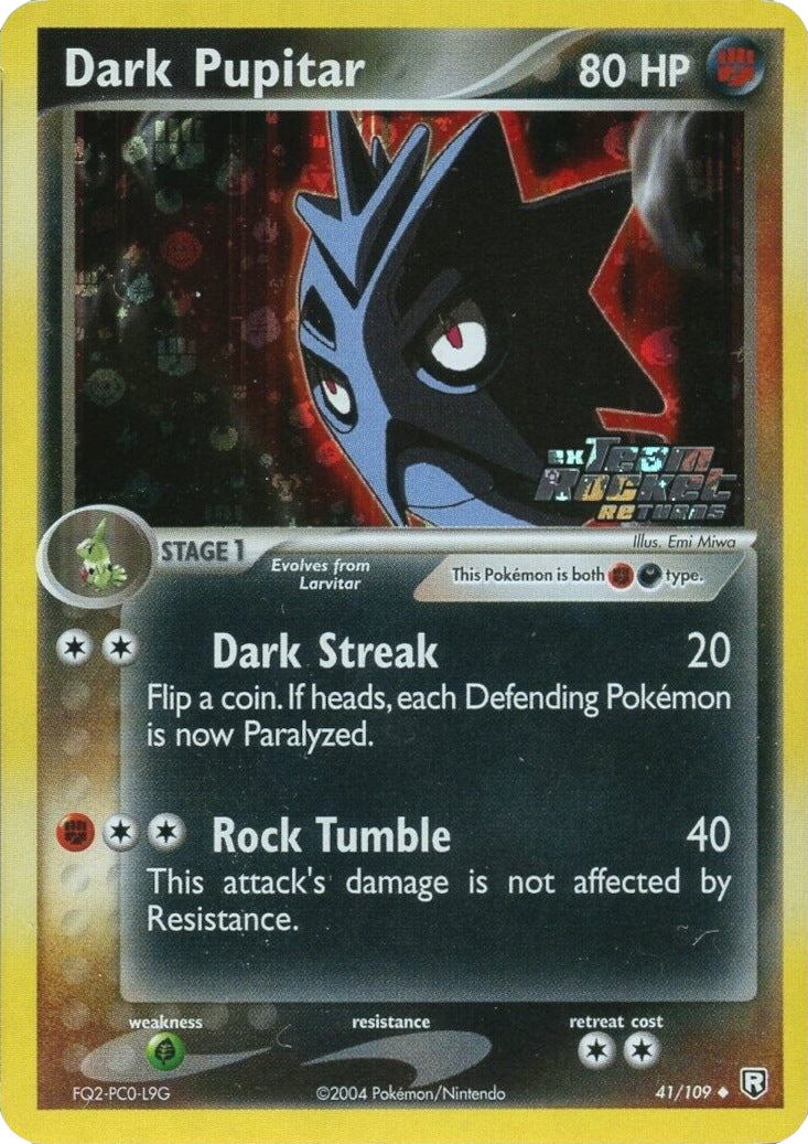 Dark Pupitar (41/109) (Stamped) [EX: Team Rocket Returns] | The Gaming-Verse