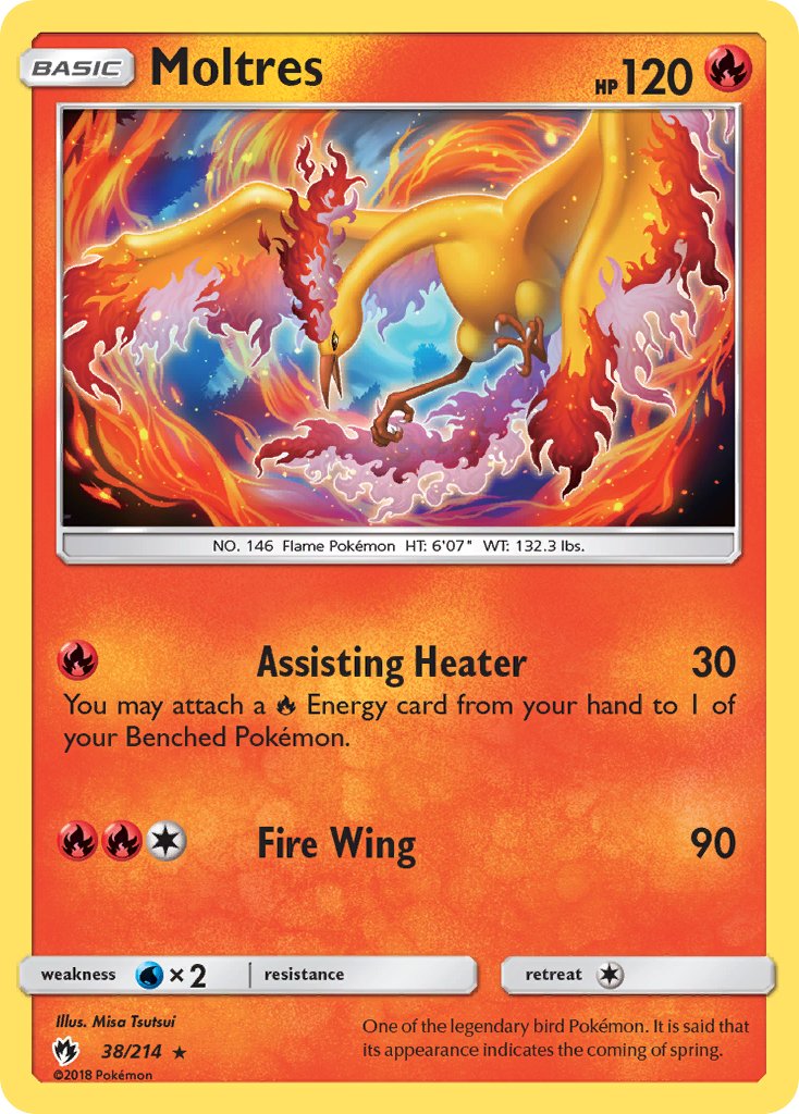 Moltres (38/214) (Let's Play, Eevee) Cracked Ice Holo) (Theme Deck Exclusive) [Sun & Moon: Lost Thunder] | The Gaming-Verse