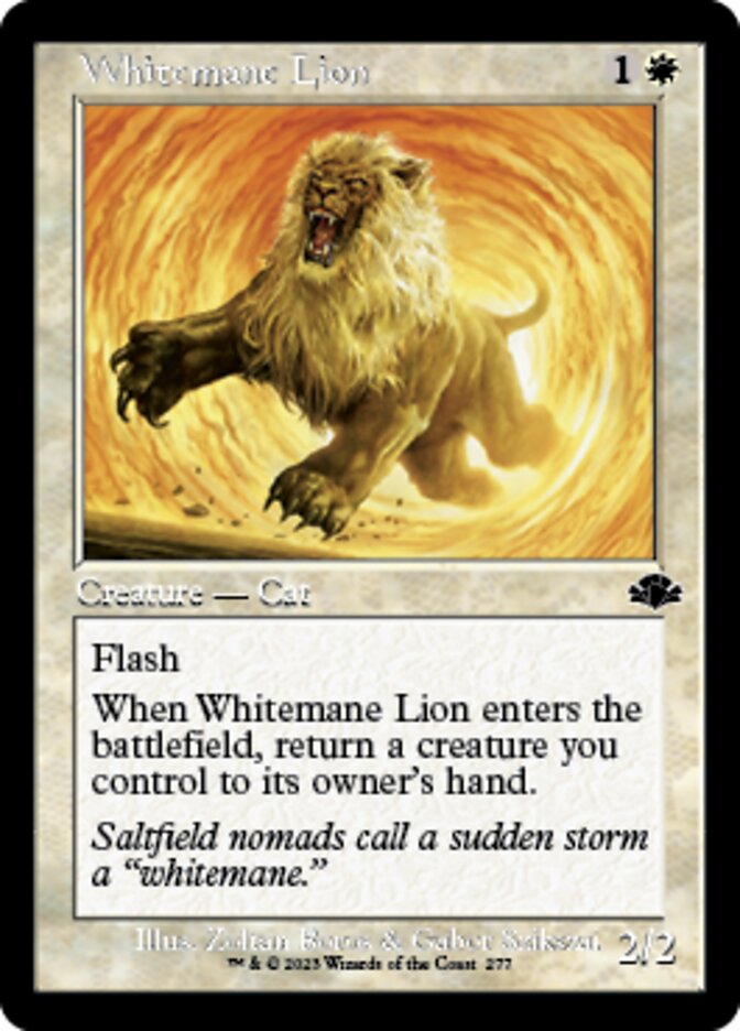 Whitemane Lion (Retro) [Dominaria Remastered] | The Gaming-Verse