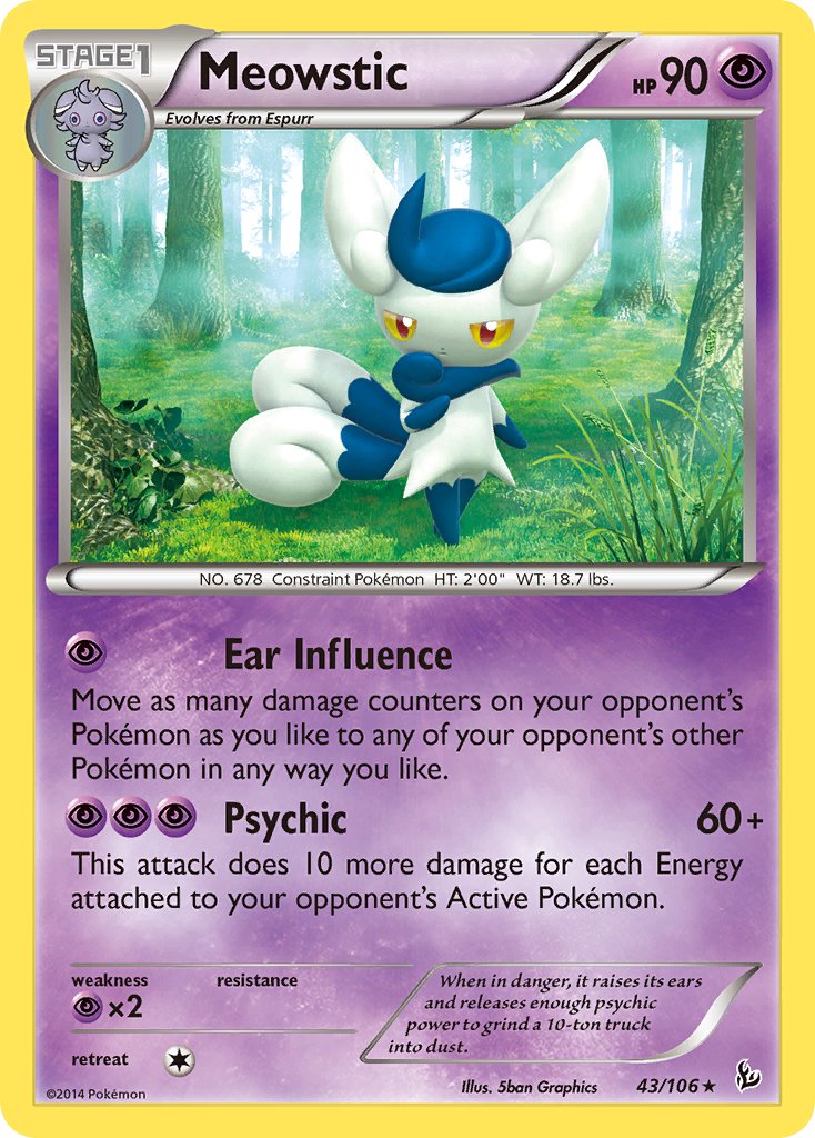 Meowstic (43/106) (Theme Deck Exclusive) [XY: Flashfire] | The Gaming-Verse