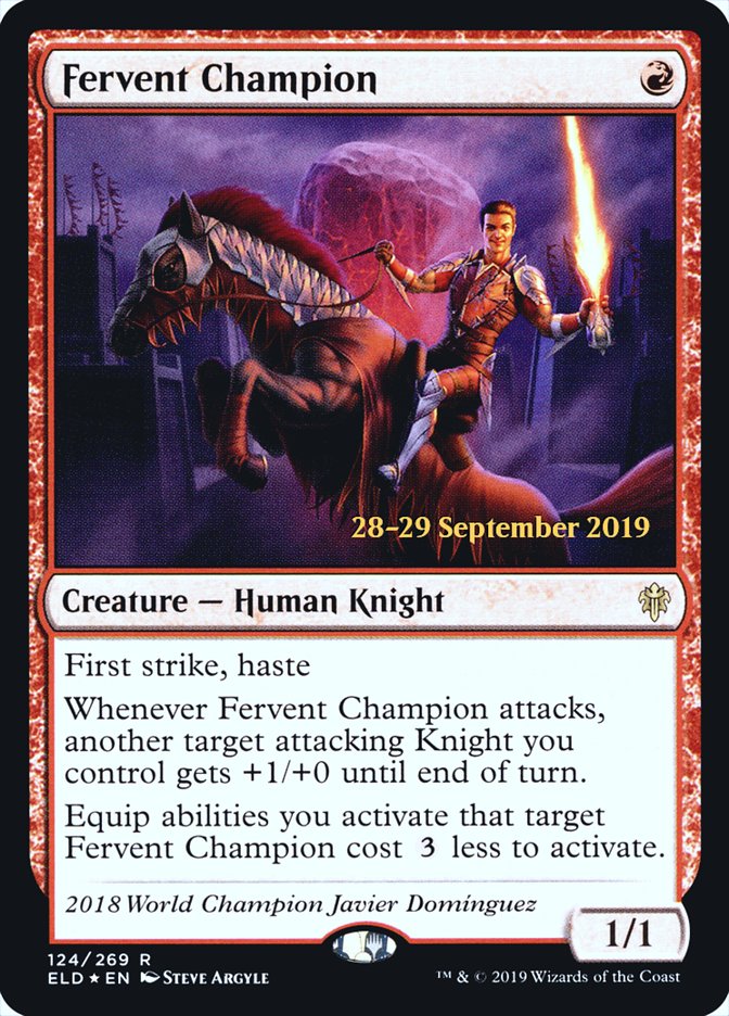 Fervent Champion  [Throne of Eldraine Prerelease Promos] | The Gaming-Verse