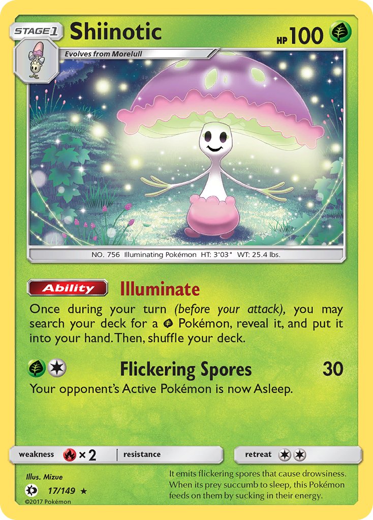 Shiinotic (17/149) (Theme Deck Exclusive) [Sun & Moon: Base Set] | The Gaming-Verse