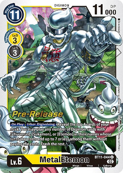 MetalEtemon [BT11-044] [Dimensional Phase Pre-Release Promos] | The Gaming-Verse