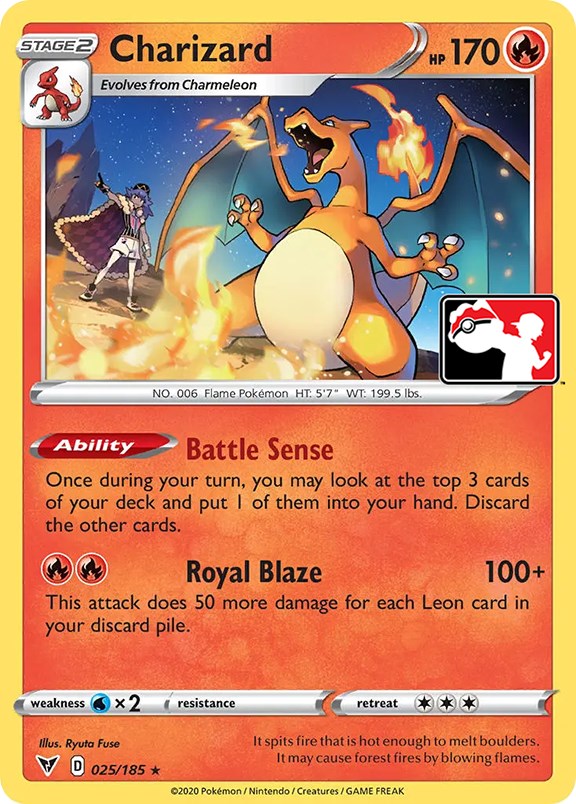 Charizard (025/185) [Prize Pack Series One] | The Gaming-Verse