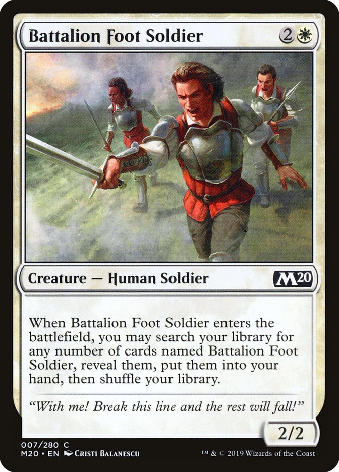 Battalion Foot Soldier [Core Set 2020] | The Gaming-Verse