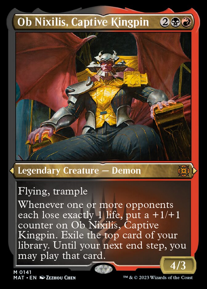 Ob Nixilis, Captive Kingpin (Foil Etched) [March of the Machine: The Aftermath] | The Gaming-Verse