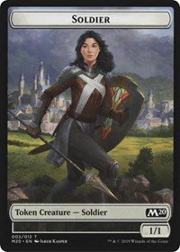 Soldier // Dinosaur Double-Sided Token [Game Night 2019 Tokens] | The Gaming-Verse