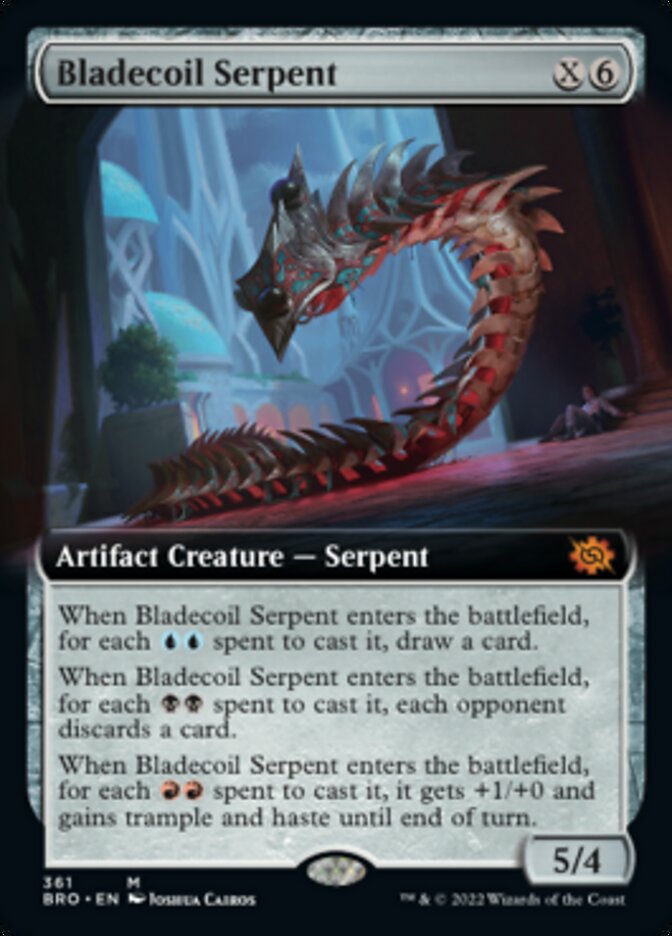 Bladecoil Serpent (Extended Art) [The Brothers' War] | The Gaming-Verse