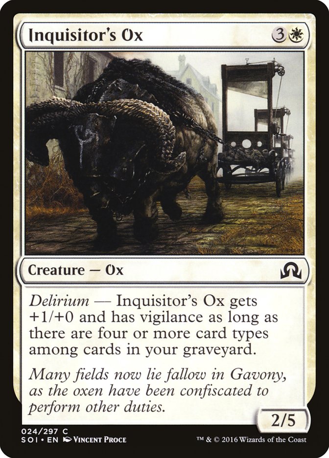 Inquisitor's Ox [Shadows over Innistrad] | The Gaming-Verse