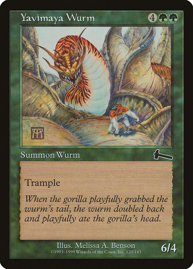 Yavimaya Wurm [Urza's Legacy] | The Gaming-Verse