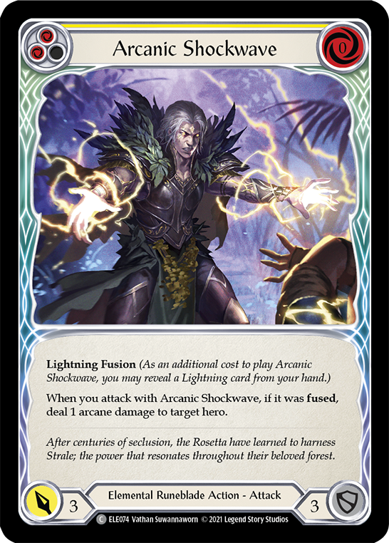 Arcanic Shockwave (Yellow) [ELE074] (Tales of Aria)  1st Edition Rainbow Foil | The Gaming-Verse