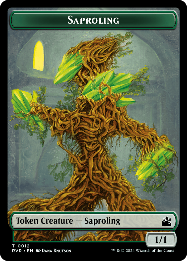 Saproling // Goblin (0009) Double-Sided Token [Ravnica Remastered Tokens] | The Gaming-Verse