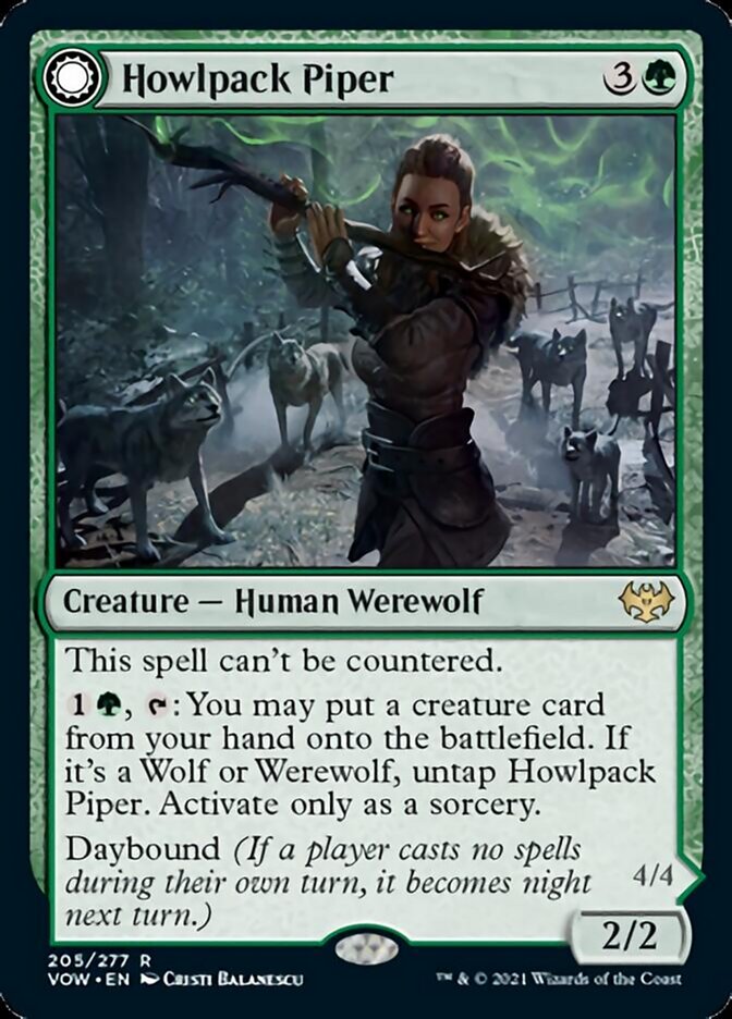 Howlpack Piper // Wildsong Howler [Innistrad: Crimson Vow] | The Gaming-Verse