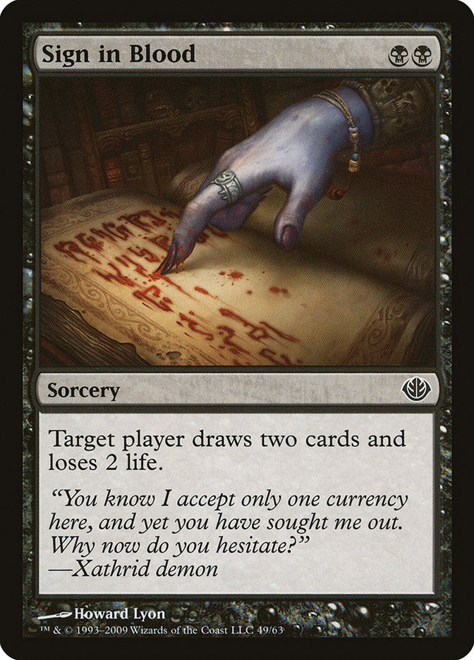 Sign in Blood [Duel Decks: Garruk vs. Liliana] | The Gaming-Verse