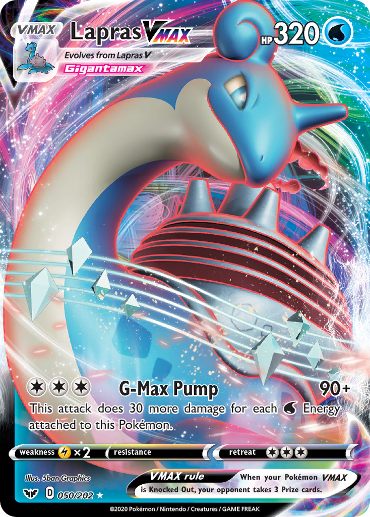 Lapras VMAX (050/202) [Sword & Shield: Base Set] | The Gaming-Verse