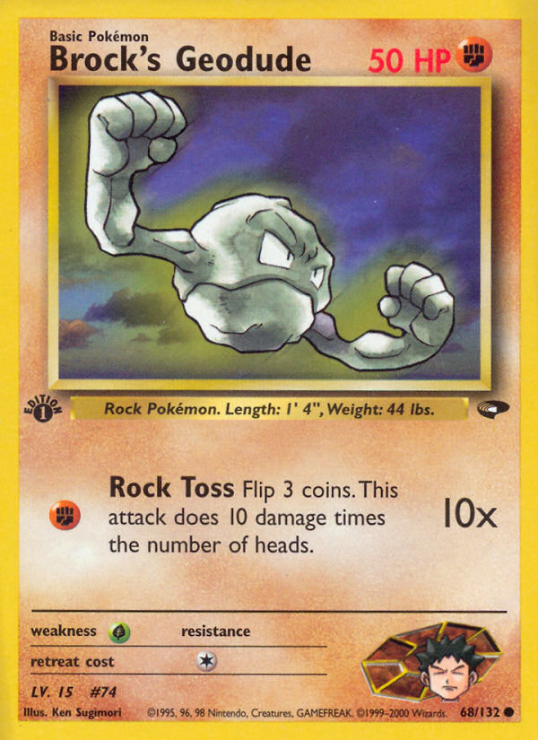 Brock's Geodude (68/132) [Gym Challenge 1st Edition] | The Gaming-Verse