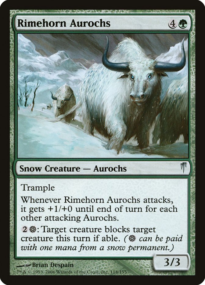 Rimehorn Aurochs [Coldsnap] | The Gaming-Verse