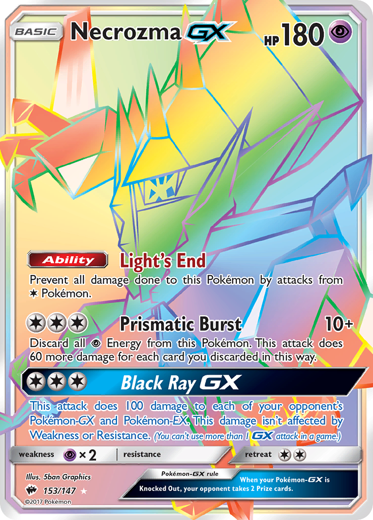 Necrozma GX (153/147) [Sun & Moon: Burning Shadows] | The Gaming-Verse