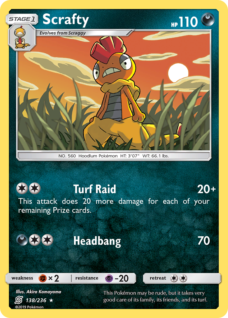 Scrafty (138/236) [Sun & Moon: Unified Minds] | The Gaming-Verse