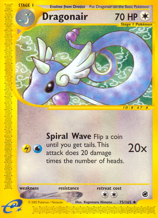 Dragonair (75/165) [Expedition: Base Set] | The Gaming-Verse