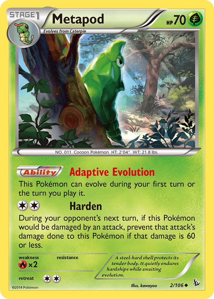 Metapod (2/106) [XY: Flashfire] | The Gaming-Verse