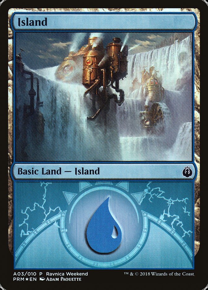 Island (#A03) [Guilds of Ravnica Ravnica Weekend] | The Gaming-Verse