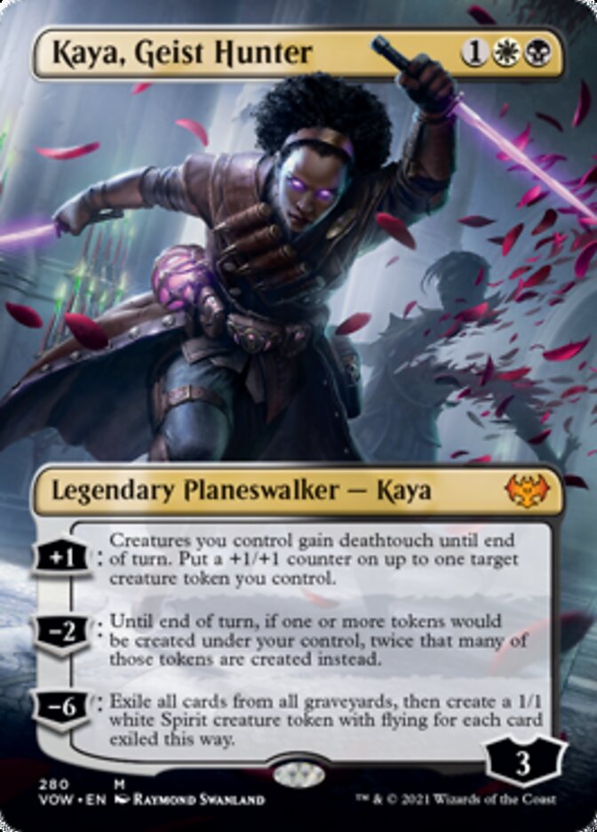 Kaya, Geist Hunter (Borderless) [Innistrad: Crimson Vow] | The Gaming-Verse