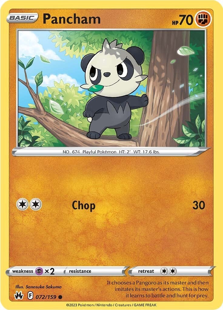 Pancham (072/159) [Sword & Shield: Crown Zenith] | The Gaming-Verse