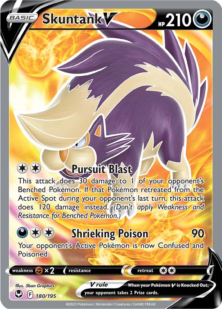 Skuntank V (180/195) [Sword & Shield: Silver Tempest] | The Gaming-Verse