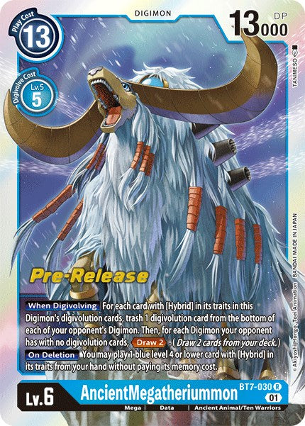 AncientMegatheriummon [BT7-030] [Next Adventure Pre-Release Cards] | The Gaming-Verse