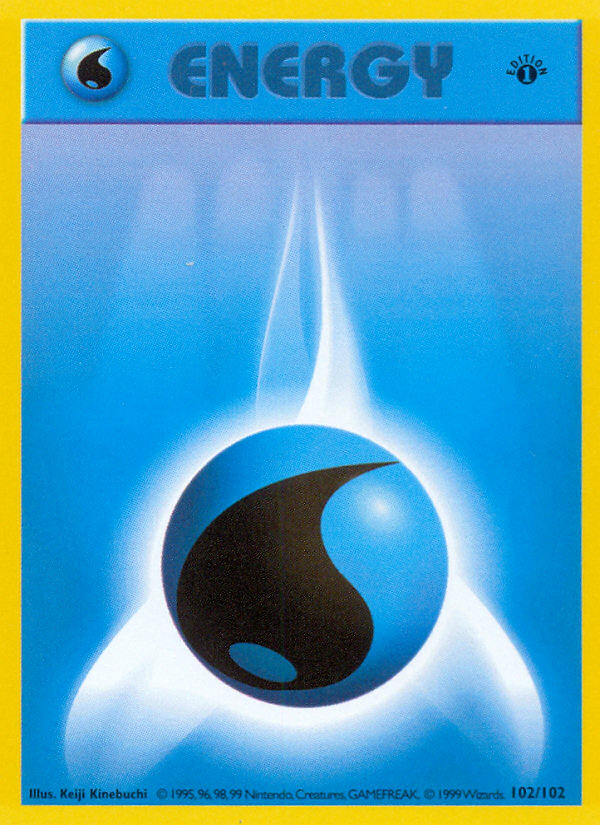 Water Energy (102/102) (Shadowless) [Base Set 1st Edition] | The Gaming-Verse