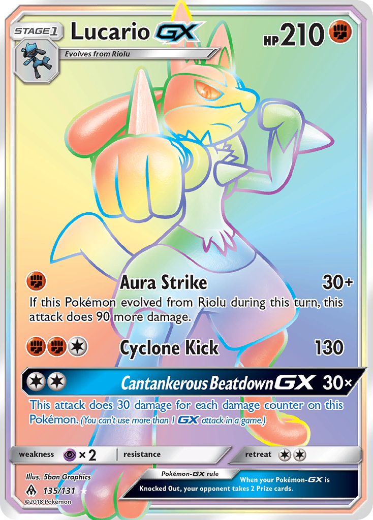 Lucario GX (135/131) [Sun & Moon: Forbidden Light] | The Gaming-Verse