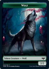 Wolf (011) // Wolf (014) Double-sided Token [Innistrad: Crimson Vow Tokens] | The Gaming-Verse